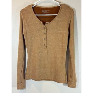 Albion Heathered Brown Long Sleeve Top